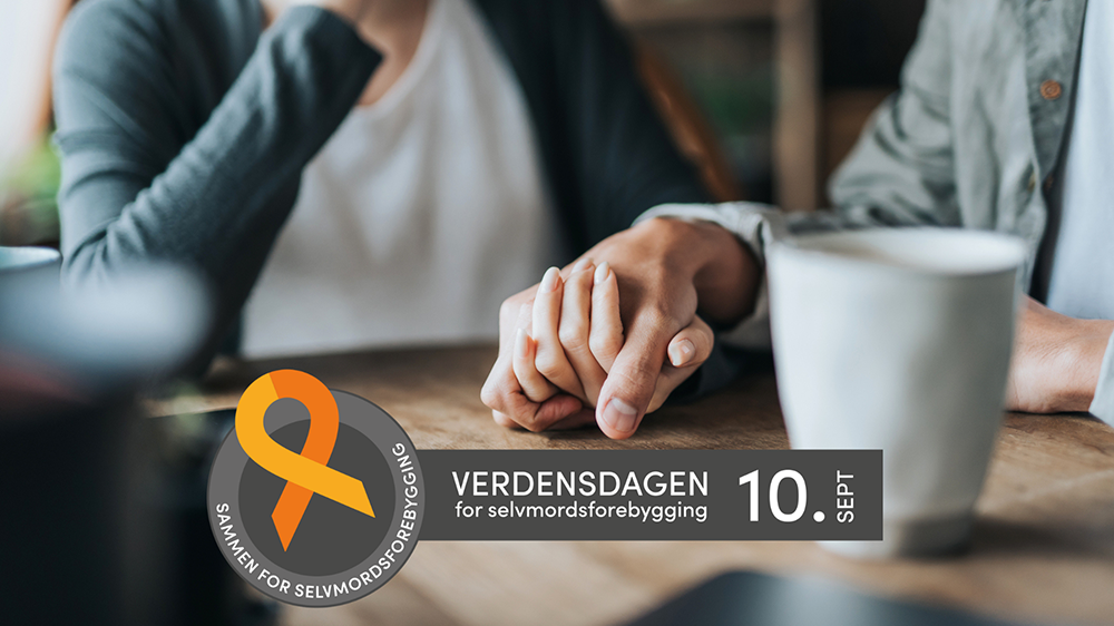 To hender som holder hverandre. Tekst: Verdensdagen for selvmordsforebygging 10. september. 